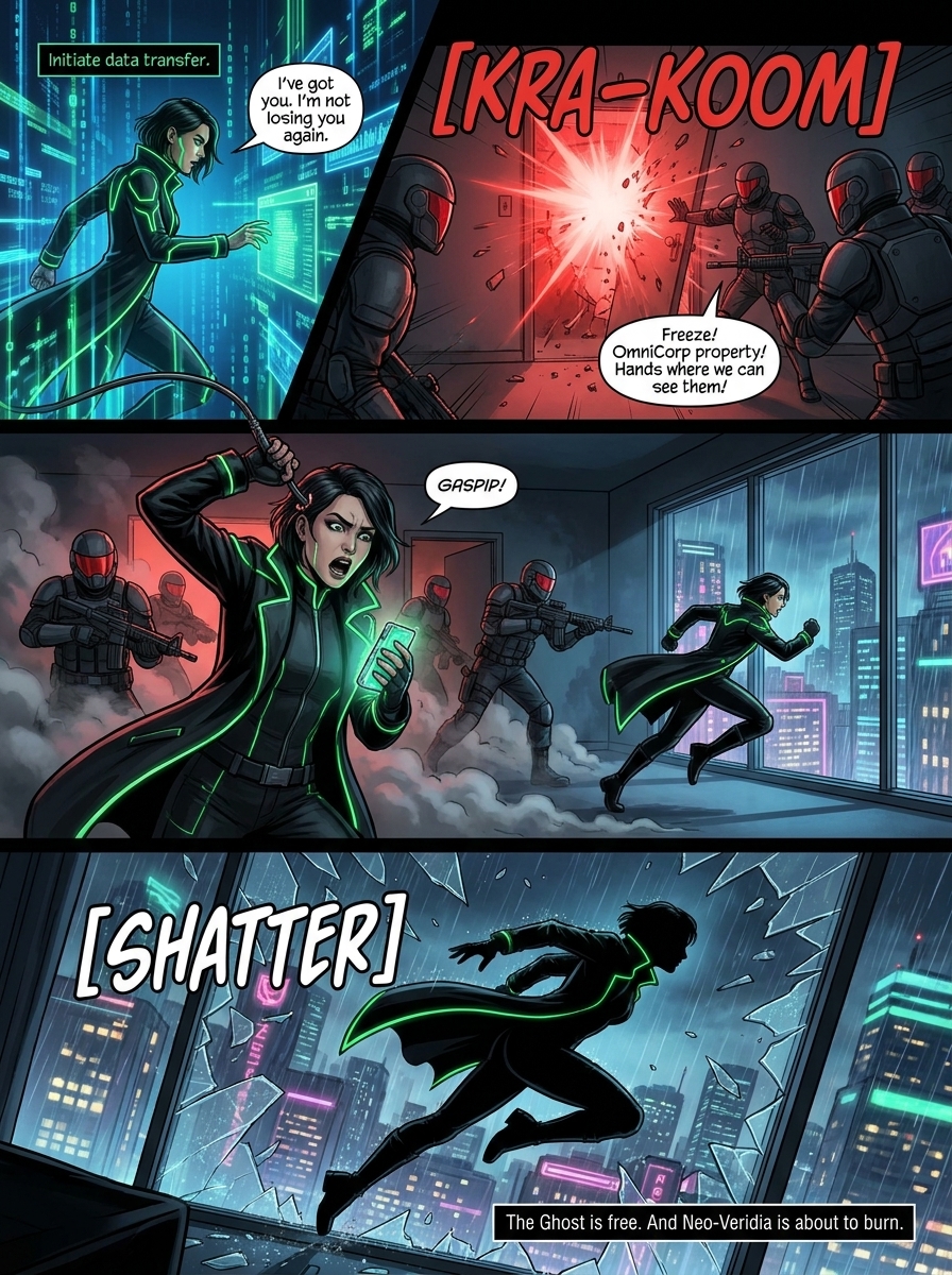 The Ghost in the Grid - Comic Page 4 - Emergency Disconnect and Revelation