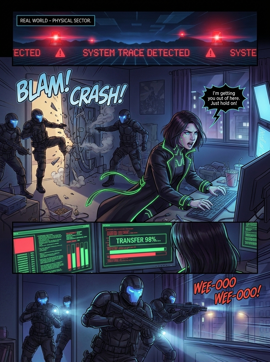 The Synthetic Heartbeat - Comic Page 3 - Biometric Heartbeat Detection