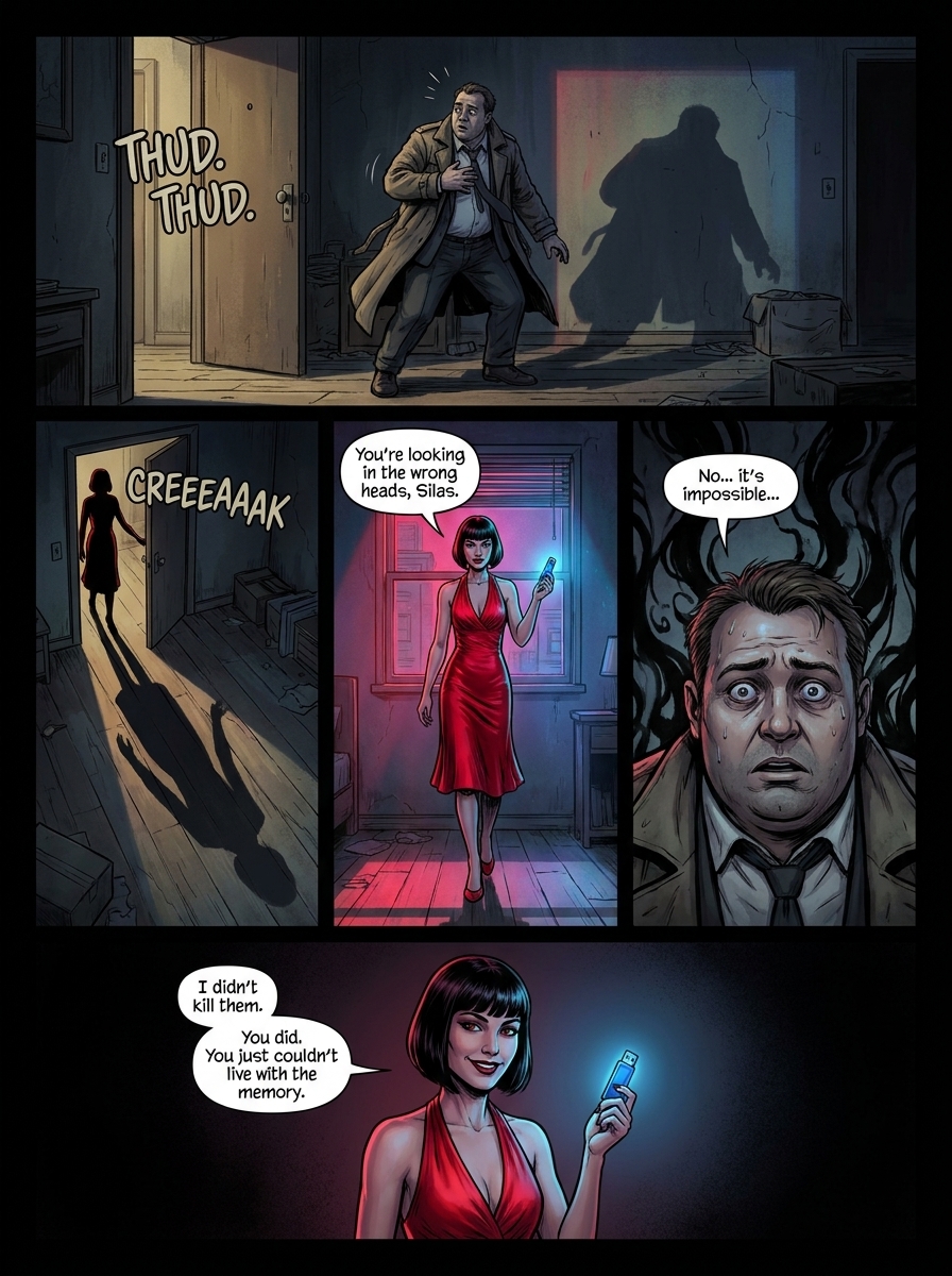 The Memory Harvester - Comic Page 4 - Confrontation at the Doorstep