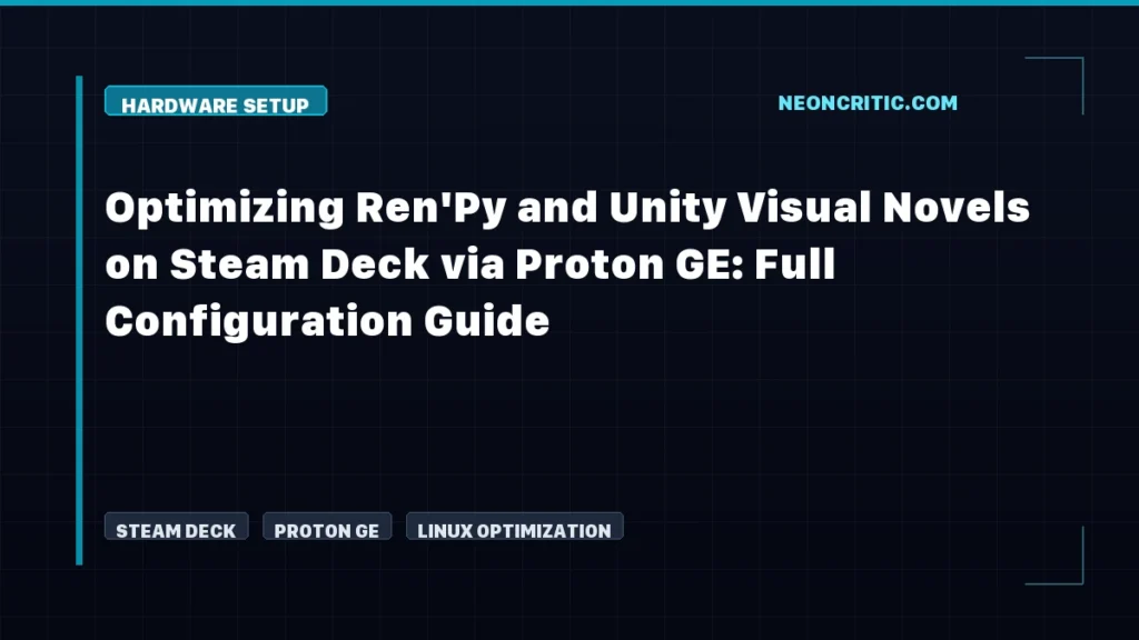 Optimizing Ren’Py and Unity Visual Novels on Steam Deck via Proton GE: Full Configuration Guide